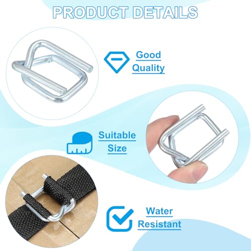 PATIKIL 25 Stück verzinkte Drahtschnalle passend für 1/2 Zoll/13mm Breite Gurtband-Schnallen Verzinkte Metallbeschichtung Gurtbandverbund