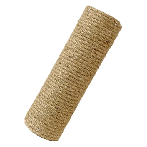Poste de rascado para gato de madera sólida con cuerda de yute miniatura 1