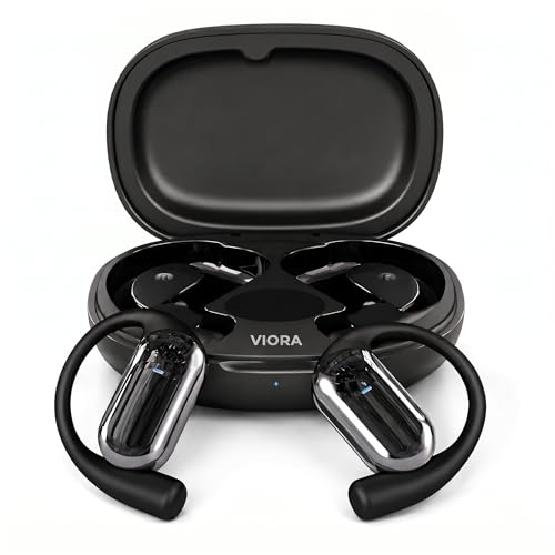 Viora AI Translator Earbuds, Real-Time Translation 130+ Languages, No Subscription Ever, Free Lifetime App, Open-Ear Bluetooth Headphones for Travel, Work & Conversations