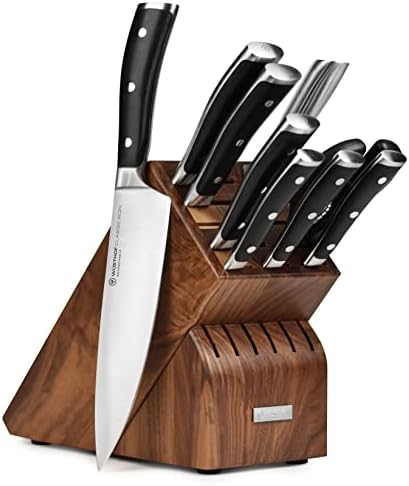 Wusthof Classic Ikon 10 Piece Knife Set with Walnut Block
