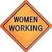 Women Working Novelty Metal Crossing Sign CX-412
