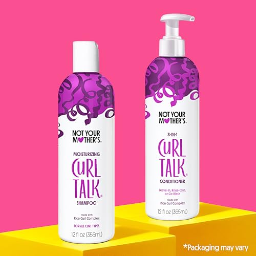 Not Your Mother's Curl Talk Shampoo and Conditioner Set for Curly Hair - (2 Pack) 12 fl oz - Shampoo and Conditioner for Women with All Curl Types - Cleanse & Hydrate Curly Hair - Control Frizz