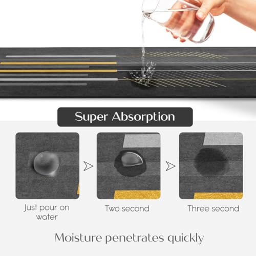 Image of Kitchen Anti Slip Mat for Floor, Waterproof Washable Kitchen Mats, Non Slip Kitchen Floor Mats for Home, Soft Mats for Kitchen, Kitchen Mats for Floor Anti Slip (4 LINE- Abstract)
