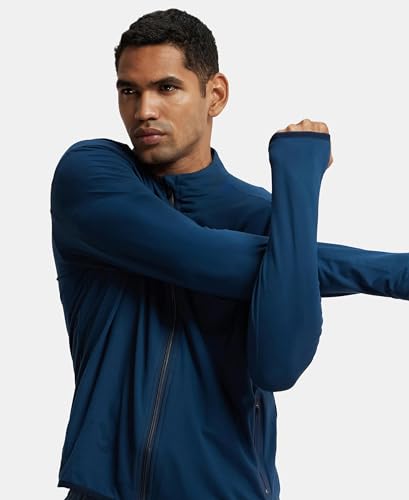 Image of Jockey SP17 Men's Soft Touch Microfiber Elastane Stretch Thumbhole Jacket with Stay Dry Treatment