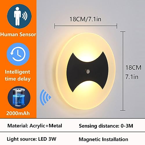 Luz nocturna interior escaleras aplique LED recargable sin cables 3