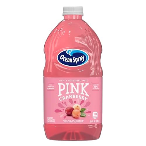Image of Ocean Spray Pink Cranberry Juice Cocktail, 64 Fl Oz Bottle (Pack of 8)