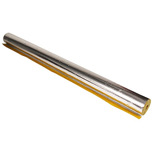 1m Rohrisolierung Steinwolle alukaschiert 35mm (1'') mit 34mm Dämmmstärke, 100% EnEV Cover
