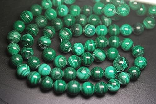 Perles de malachite naturelle ronde lisse de 10mm pour bijoux d'exception - 3
