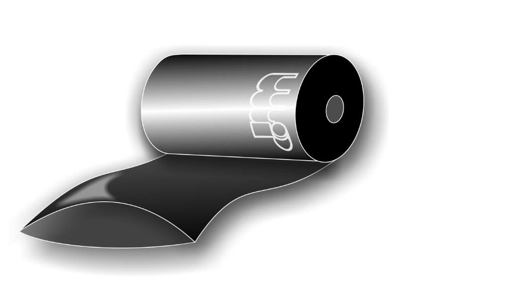 1 rollo de 300 mm de ancho x 250 m de largo, tubo de plástico para embalaje, color negro, soldable, opaco, opaco.