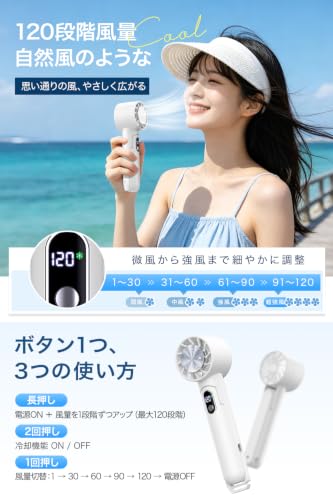 YUGOR ハンディファン 冷却プレート ホワイト