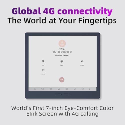 Image of Bigme B7 Pro Color Epapere Reader, 7 Inch Eye-Comfort Display, Android 14, 8+256GB, 4G Calling, Stylus and Case Included
