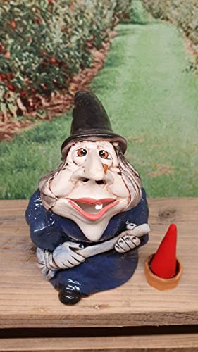Ukrainisches Kunsthandwerk® Räucher Baba Yaga Keramik/Räucherfigur...