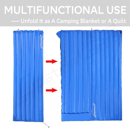 Clostnature Bolso de Dormir Ultraligero para Mochileros con Relleno de Plumas - 20D Invierno Ligero para Camping, Compacto para Niños y Adultos miniatura 6