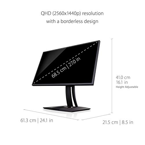Image of ViewSonic VP2768A 27 Inch 1440p ColorPro IPS Monitor 90W USB-C, Daisy Chain