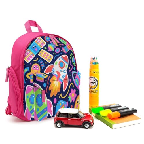 Cartoon Rocket Mini Backpack Light Weight Small Travel Backpack Shopping Travel Daypack3