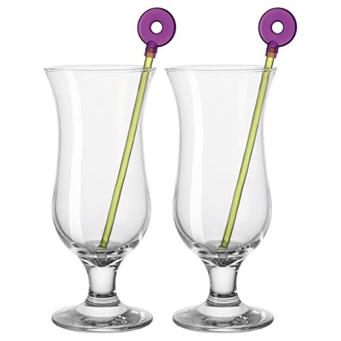 LEONARDO HOME 069198 GK Cocktail Glasses Hurricane Bar Set of 4 Glass Cover