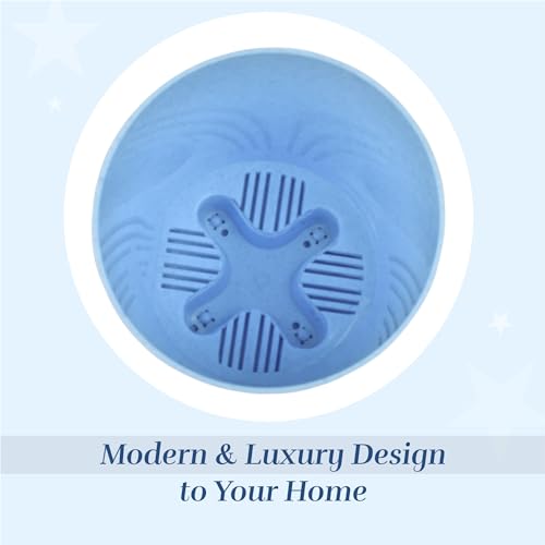 Image of Kuber Industries Pack of 6 Flower Pot | Flower Pot for Living Room-Office | Planters for Home-office-Lawns & Garden D�cor | Self Watering Flower Planters Pots | Marble Titan | 4 Inch | Blue & White