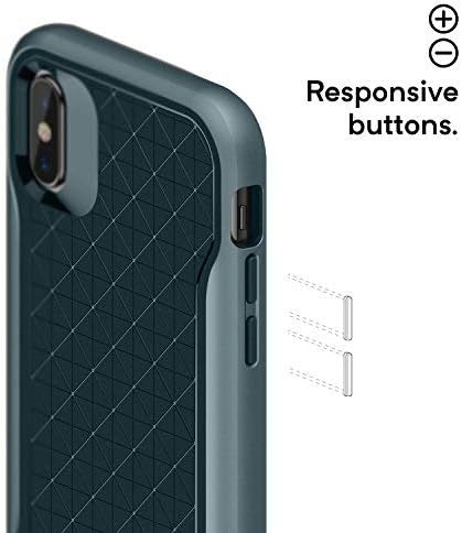 Caseology Apex for Apple iPhone Xs Case (2018) / for iPhone X Case (2017) - 3D Pattern Design - Aqua Green