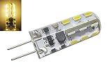 GRV G4 24-3014 SMD LEDバルブ LEDルームランプ LED電球 超高輝度 シリコーンライト 2W AC/DC 12-24V (2, Warm White)