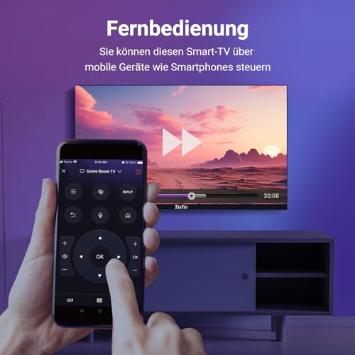 TuTu Smart TV 25 Zoll (64 cm) Full HD VIDAA Fernseher mit WLAN Triple Tuner (DVB-T/T2, DVB-C, DVB-S/S2) APP Store HDMI USB (TUV25FQ1B, 2024) – Bild 7