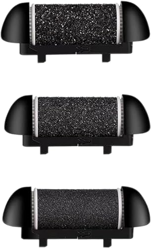 Extra Coarse 3 Refill Rollers for Electric Feet Callus Remover BK-506, Replacement Rollers Heads Foot Care Pedicure Tools 3 Pack- 1 Extra Coarse, 1 Regular Coarse, 1 Gentle Coarse Refill Rollers