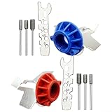 Kettensägen-Schärfwerkzeug-Set für elektrische Schleifmaschinen mit Hochgeschwindigkeitsstahl-Aufsätzen (rot)