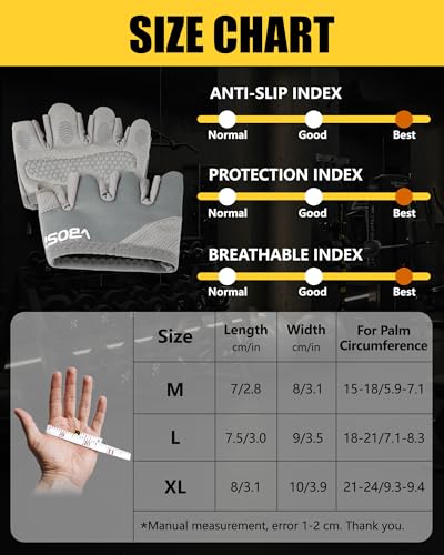 FitDA Guantes Gimnasio Hombre Mujer, Guantes de Fitness Transpirables y Antideslizantes – Guante Pesas para Fitness, Levantamiento de Pesas, Culturismo, Ciclismo, Ejercicio y Escalada - Gris - imagen 4