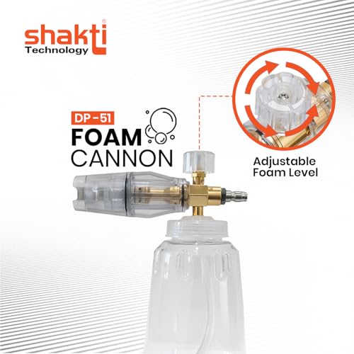 Image of Shakti Technology DP-51 Foam Cannon for Pressure Washer, Heavy Duty Professional Foam Cannon Snow Lance, 1000PSI Foam Bottle