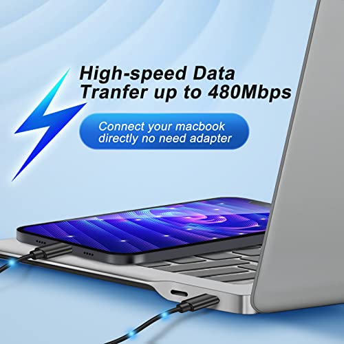 مجموعة محول كابل شحن متعدد من هيسيمينغ، محول كابل USB نوع سي إلى مايكرو USB/لايتنينج/USB نوع ايه يمكن استخدامه كحامل موبايل (أسود)