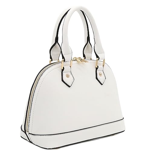 Image of FashionPuzzle Zip-Around Saffiano Classic Dome Satchel