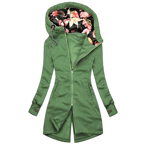 Manteau sweat à capuche femme idéal pour les promenades avec motif floral
