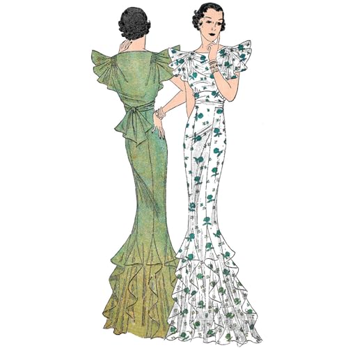1930s long evening dress sewing pattern