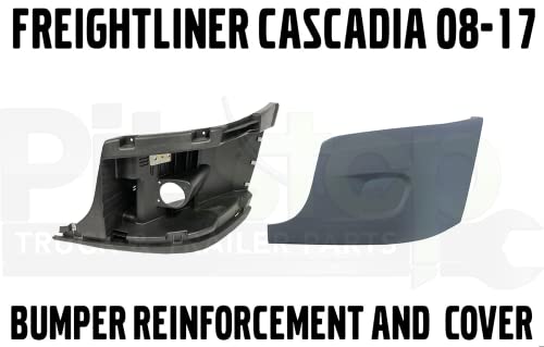 Freightliner Cascadia Bumper Left Side Reinforcement & Cover Without Fog Hole #TOP1