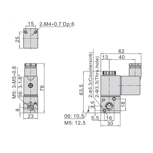 Électrovanne normalement fermée AC110V 3V1-06 pour stopper les pertes d'air - 6