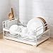 yunyu Geschirrkorb, Küchenbesteck Abtropffläche, Creative Multifunction Dish Drain Rack Waschbecken Geschirr Regal Aufbewahrungskorb, Weiß