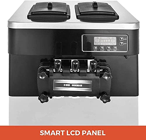 Fly YUTING Kommerzielle Softeismaschine 20 bis 28l oder 5,3 bis 7.4GAL pro Stunde LED-Anzeige Auto SPUT-Timer 3-Aromen… – Bild 8