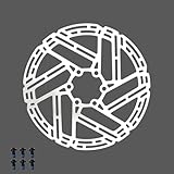 Mountainbike für Fahrradbremse, 6 Bolzen, Scheibenbremse, Edelstahl, rostbeständiger Scheibenersatz für vorne und hinten, bunte Optionen, 140 mm 160 mm Größen (2 x 160 mm silber)