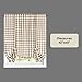 ACHIM Buffalo Check Tieup Window Curtain - 42 Inch Width, 63 Inch Length - Taupe & Ivory Plaid - Light Filtering Farmhouse Country Drapes for Bedroom Living & Dining Room Home Decor