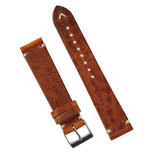 Vintage Italian Leather Watch Band 20mm