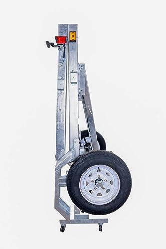 Image of DK2 - Single Axle Galvanized Folding Utility Trailer & Assembly Kit | MFT4X8G | 4 x 8-ft | 1450 lb. Payload Capacity | Coated Steel | 2 inch Coupler with Safety Chain | Folding Trailer Design