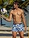 COOFANDY Men's Athletic Swimwear Briefs Printed Swimming Shorts Fashion Surf Trunks (Pattern1 L)