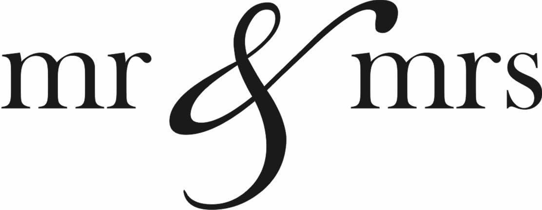 QuoteTheWalls - Vinyl Wall Decal - Mr. & Mrs Design