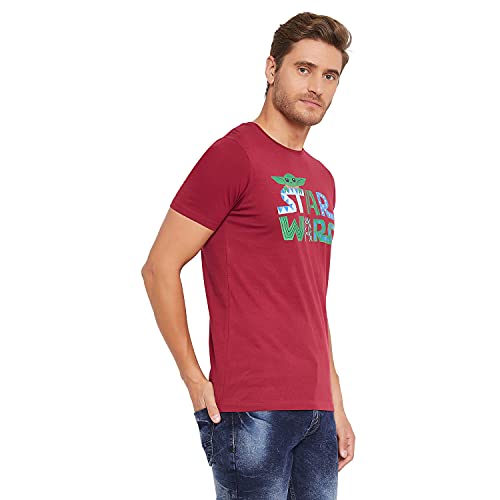 Image of Star Wars Maroon Character Print Mens T-Shirt - (STWRMCT002.13)