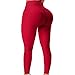 Produktbild Chriamille Scrunch Butt Yoga Hose, hohe Taille, strukturierte Leggings für Damen, Booty Lifting Strumpfhosen, Damen, #1-rot, X-Large