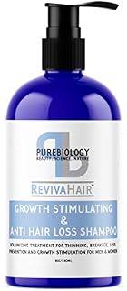 Pure Biology Hair Growth Stimulating Shampoo with Biotin, Keratin, Natural DHT Blockers, Vitamins
