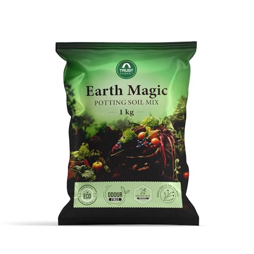 TrustBasket Earth Magic Potting Mix - 1kg | 100% Natural | Garden...