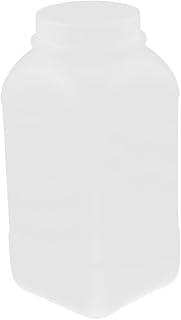 Aexit 1000ml Plastic Flasks Square Wide Mouth Chemical Sample Reagent Cell Culture Flasks Bottle White