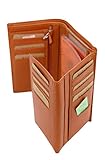  Gand Porte Feuille Unisexe Katana à 3 Volets en Cuir réf 953017 (11 coul. disp.) (Orange)