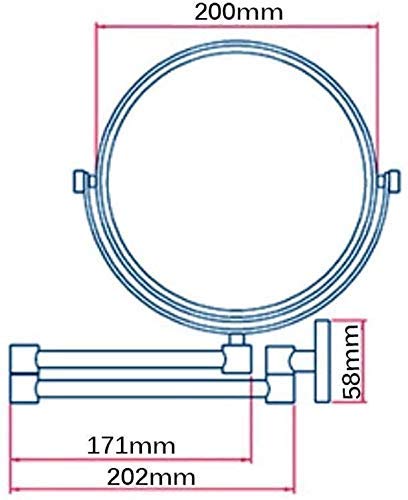 Miroir de rasage pivotant double face avec bras rétractable facile à installer - 6
