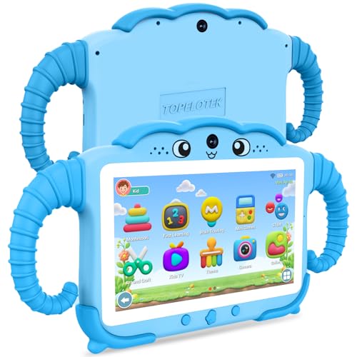 Kids Tablet 7IN Tablets for Kids 3-7, Tablet for Toddlers with Educational Games, 32GB Toddler tablets for Children with Learning Apps, WIFI, Touch Screen, Shock Proof Case, Gift for Toddler Boy Girl